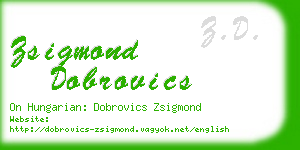 zsigmond dobrovics business card